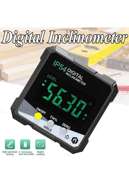 Hassas LCD Dijital Iletki Inklinometre Manyetik Açı Ölçer Ölçer Elektronik Seviye Kutusu (Yurt Dışından)