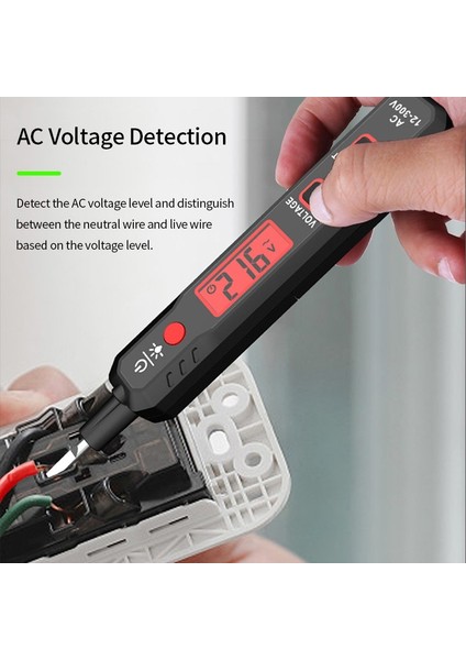Dijital Ekran Ölçüm Kalemi Voltmetre A-C12-300V Indüksiyon Ses Kontrollü Test Cihazı Kalem Elektrikçi Tornavida Çift Amaçlı Elektrikli Test Kalemi (Yurt Dışından) fiyatları