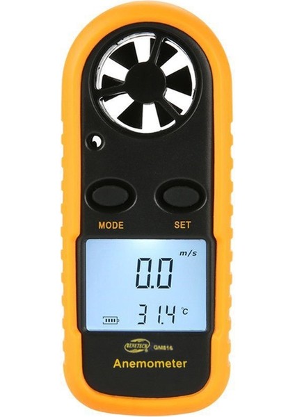 Benetech GM816 Dijital Anemometre Termometre Rüzgar Hızı Ölçer Hava Akış Ölçer (Yurt Dışından)