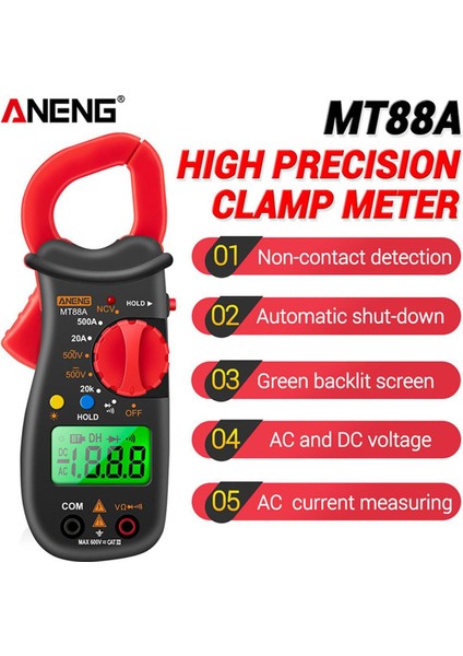 Dijital Multimetre Pens Metre MT88A Ac/dc Gerilim 500A Ac Akım El 1999 Akım Gerilim Test Cihazı Gerilim Ölçüm Cihazı Sayımları (Yurt Dışından) indirimleri