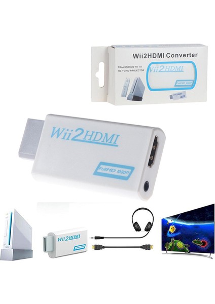 Adet Wii - HDMI Adaptörü 2hdmı Full Hd Dönüştürücü Ses Çıkışı Adaptörü Pc Hdtv Için (Yurt Dışından)