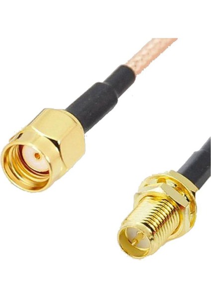 3x Rp-Sma Uzatma Kablosu, Somun Bölmeli Kıvrımlı Koaksiyel Adaptör (Yurt Dışından)