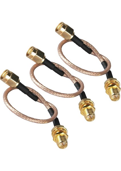 3x Rp-Sma Uzatma Kablosu, Somun Bölmeli Kıvrımlı Koaksiyel Adaptör (Yurt Dışından) fırsatları