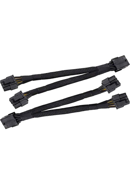 2 Adet Gpu Pcıe 8 Pin Dişi Çift 2x 8 Pin (6+2) Erkek Pcı Express Adaptör Örgülü Y-Splitter Uzatma Kablosu, 20 cm (Yurt Dışından)