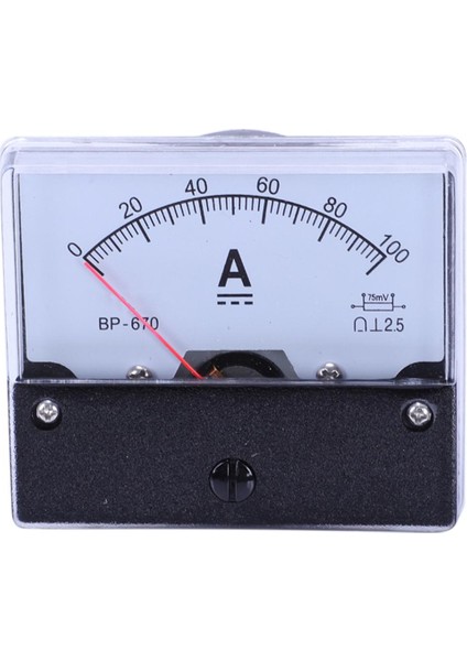 Dc 100A Analog Panel Amper Akım Sayacı Ampermetre Ölçer DH-670 (Yurt Dışından)