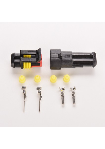Kit 2 Pin Yollu Mühürlü Su Geçirmez Elektrik Kablosu Konektörü Fiş Araba Oto Seti (Yurt Dışından) fiyatları