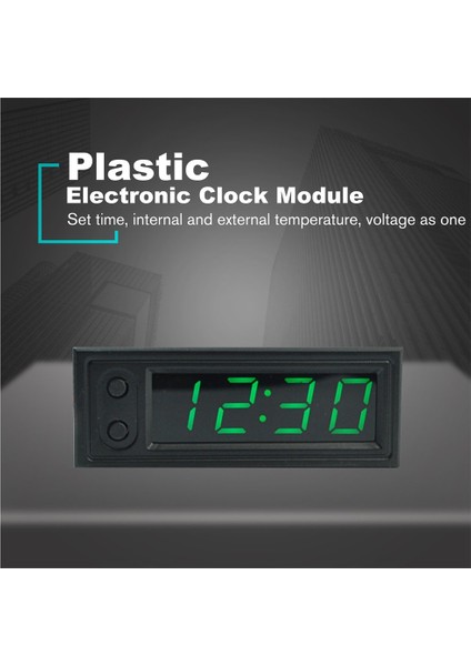 3'ü 1 Arada Araba Dijital Tüp LED Voltmetre Termometre Otomobil Masa Saatleri (Yurt Dışından) fırsatları