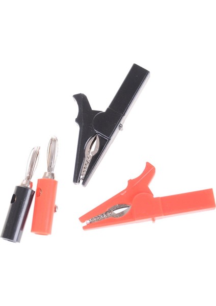 55MM Timsah Tipi Klips + Muz Fişi, 4mm Muz Fişli Test Probu Kablo Klipsleri (Yurt Dışından)