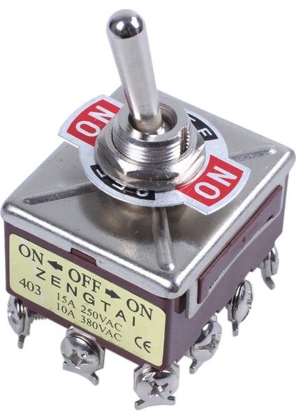 Ac 380V 10A Açık/kapalı/açık 3 Pozisyonlu 12 Pimli Kilitlemeli Geçiş Anahtarı 4pdt (Yurt Dışından) fiyatları