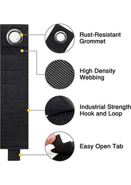 10 Adet Ağır Hizmet Tipi Depolama Askıları Alet Düzenleyiciler Depolama Naylon Sabitleme Askıları Kablolar, Hortumlar ve Halat Kaplama (Yurt Dışından)