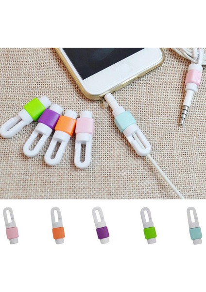 Akıllı Telefon Yıldırım USB Şarj Kablosu Kablosu Için 5 Adet Koruyucu Koruyucu Kapak (Yurt Dışından)