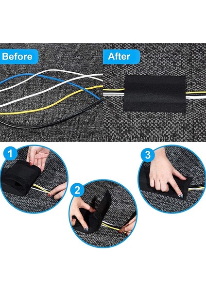 Kablo Tutucu Zemin Kablo Kapağı Kablolar Kablo Koruyucu Yalnızca Ticari Ofis Halısı Için Kablo Yönetimi (Siyah, 10 Feet) (Yurt Dışından) fırsatları