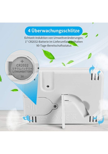 LCD Ekranlı Termometre ve Higrometre, Oda Termometresi, Çalar Saat, Bebek Odasından Oluşan 2'li Set (Yurt Dışından)