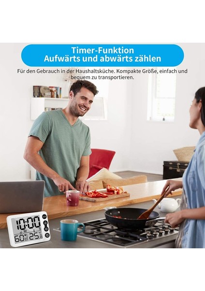 LCD Ekranlı Termometre ve Higrometre, Oda Termometresi, Çalar Saat, Bebek Odasından Oluşan 2'li Set (Yurt Dışından) modelleri