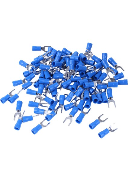 100 Adet Çatal Maça Konektörü Elektrik Sıkma Terminali 14-16AWG 5mm (Yurt Dışından) fiyatları