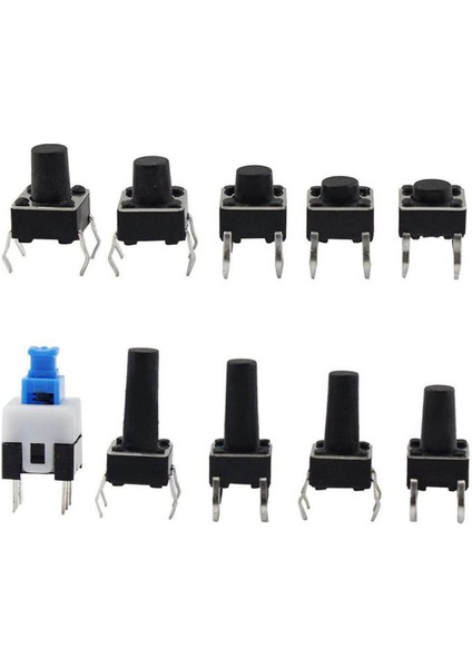 10 Çeşit Değerler 180 Adet Dokunsal Basmalı Düğme Anahtarı Mikro Tetikleme Mini Anlık Inceliğini Çeşitleri (Yurt Dışından)