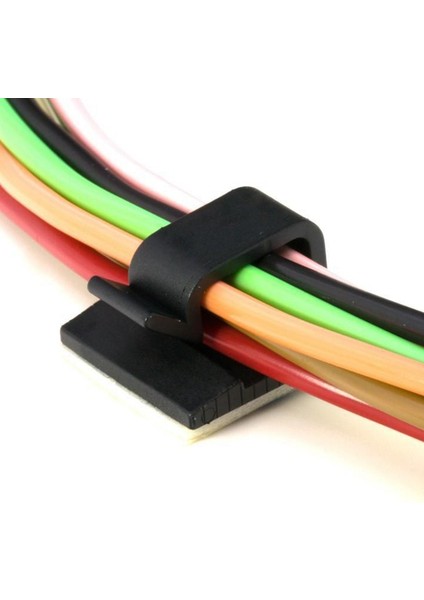 100 Adet Yapışkanlı Kablo Kalıcı Tel Klipler Kablo Düzenleyici Tutucu Kalıcı Çapa Duvar Masası Için 14X14MM Beyaz (Yurt Dışından) modelleri