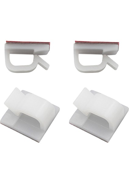 100 Adet Yapışkanlı Kablo Kalıcı Tel Klipler Kablo Düzenleyici Tutucu Kalıcı Çapa Duvar Masası Için 14X14MM Beyaz (Yurt Dışından) indirimleri