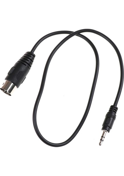 1x Dın 5 Pin Din Mıdı Erkek Tak 3.5mm Erkek Stereo Jak Ses Kablosu 50 cm 0.5 M (Yurt Dışından)