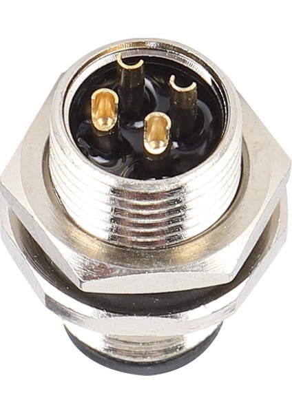 Pirinç Panel Montajlı Soket Konnektörü M12 IP67 4pin Fiş AC/DC250V 4A (Yurt Dışından)