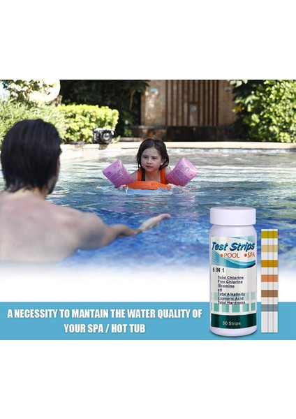 50 Adet 6-In-1 Yüzme L Ph Test Kağıdı Artık Chloe Ph Değeri Alkalinite Sertlik Ph Test Cihazı (Yurt Dışından) indirimleri