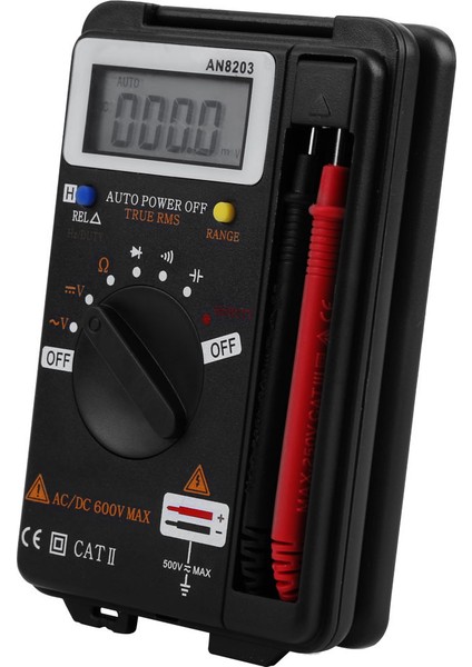 AN8203 Dijital Multimetre Voltmetre Ohm Metre LCD Ekran 4000 Sayım (Yurt Dışından)