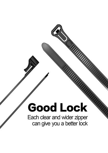 Serbest Bırakılabilir Zip Kravatlar 12 Inç Ağır Zip Kravat Kalın Siyah Kablo Bağları 100LB Çekme Mukavemeti Naylon Kablo Tel Bağları 100 Adet (Yurt Dışından) modelleri