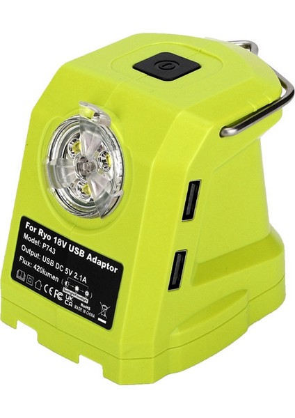 Ryobı 14.4V-18V Li-Ion Çift USB Dönüştürücü Için LED Çalışma Işığı (Yurt Dışından) fiyatları