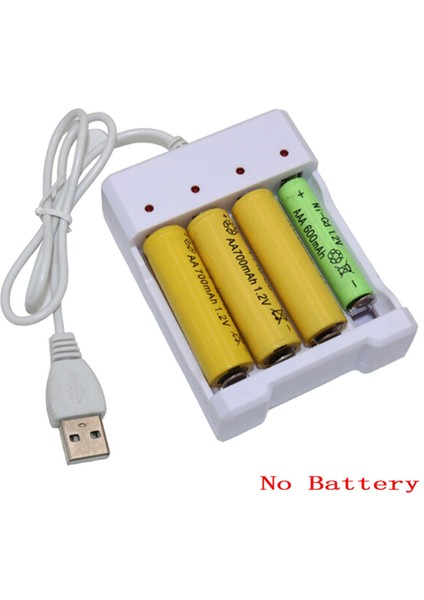 Evrensel USB 4 Yuva Çıkışlı Pil Şarj Cihazı Pil Hızlı Şarj Adaptörü (Yurt Dışından)