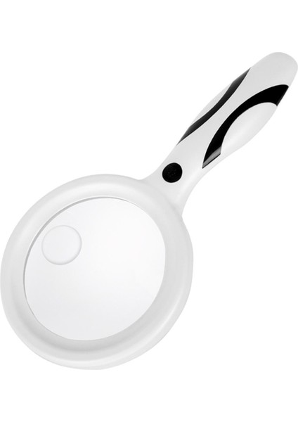 Işıklı Büyüteç, 5x 10X Büyütme, LED Aydınlatmalı, El Tipi Büyüteç Beyaz (Yurt Dışından)