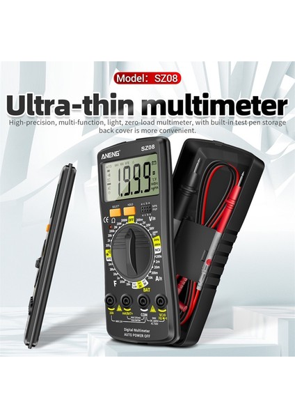 Aneng Ac/dc Gerilim Akım Ölçer Geri Çekilebilir Dijital Multimetre Direnç Kapasite Hertz Test Cihazları (Yurt Dışından) indirimleri