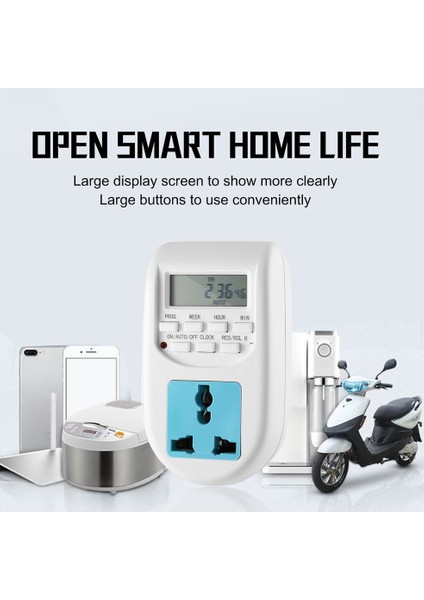 Ma Dijital Enerji Tasarrufu Zamanlayıcı Programlanabilir Elektronik Zamanlayıcı Fişi Ab Ekranı-Ab Beyaz (Yurt Dışından) modelleri