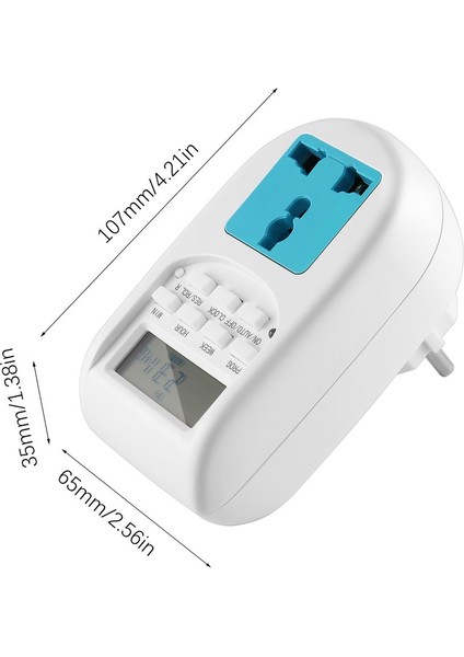 Ma Dijital Enerji Tasarrufu Zamanlayıcı Programlanabilir Elektronik Zamanlayıcı Fişi Ab Ekranı-Ab Beyaz (Yurt Dışından) fırsatları