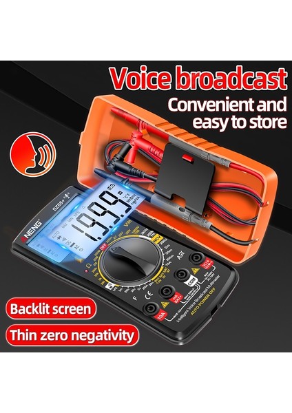 Aneng Dijital Multimetre Ses Yayını Ac/dc Akım Test Cihazı Profesyonel Multimetro Elektrikçi Hz Hfe Ohm Aracı SZ08+ (Yurt Dışından)