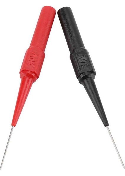 Multimetreler Için 1 Çift Test Probları Yalıtım Delme Iğnesi Kırmızı + Siyah Renk (Yurt Dışından) indirimleri