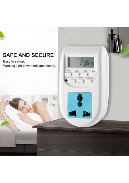 Ma Dijital Enerji Tasarrufu Zamanlayıcı Programlanabilir Elektronik Zamanlayıcı Fişi Ab Ekranı-Ab Beyaz (Yurt Dışından) indirimleri