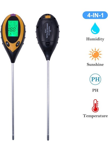 4 In 1 Ph Ölçer Toprak Nemi Test Cihazı Sıcaklık Güneş Işığı Asitlik Test Cihazı (Yurt Dışından) indirimleri