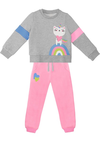 Rainbow Cat Kız Çocuk Alt-Üst Eşofman Takım modelleri