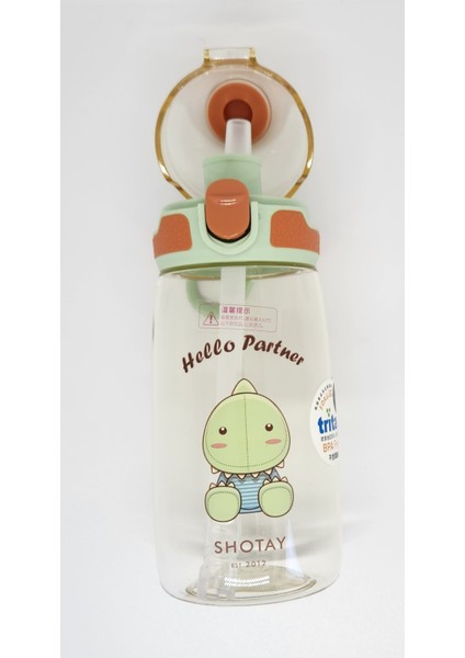 ST-7009 Child Medium 550ML Dinozor Desenli Yeşil Renk