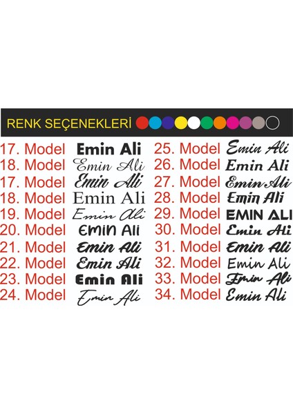 Kişiye Özel Araba Arka Cam Yazıları 22X5 Cm-Yeni