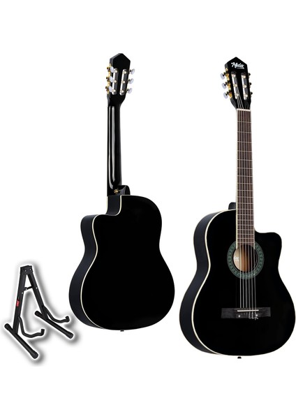 MGX-100BK-ST Üst Seviye Klasik Gitar 4/4 Sap Ayarlı (Çanta Stand Tuner Capo Askı Metod Pena)