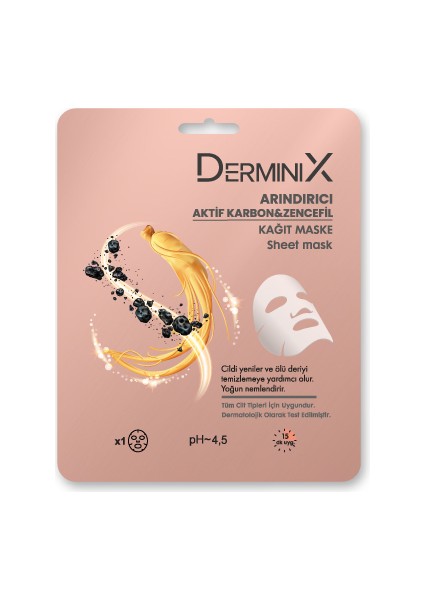 Arındırıcı Kağıt Maske Aktif Karbon ve Zencefil modelleri