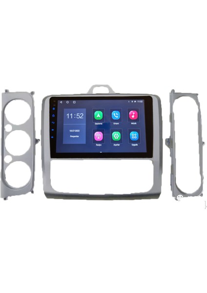 Ford FOCUS(2006-2011 Yıl)4gb Ram 64GB Rom Hafıza Multimedya Android Sürüm 13 Kablosuz Carplay Navigasyon 9 Inç Ekran fiyatları