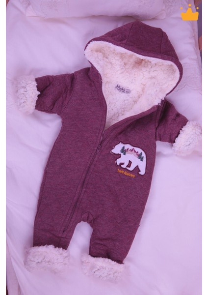Babyhola Velsoft Tulum Kız Erkek Bebek Çocuk Kapüşonlu Kapitone Kışlık Dış Tulum 12519 indirimleri