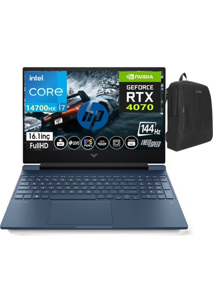 Victus 16-R1019NT Intel Core I7-14700HX 96GB Ddr5 Ram 1tb SSD 8gb RTX4070 16.1 Inç 144Hz IPS Fhd WINDOWS11HOME Taşınabilir Bilgisayar 9J221EAW32+WEBLEGELSINÇANTA