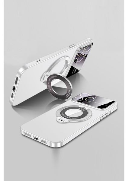 Apple iPhone 15 Magsafe Kapanan Standlı Logo Gözüken Kamera Çerçeveli Ince Tasarımlı Kılıf modelleri