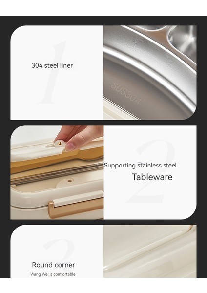 304 Gıda Sınıfı Paslanmaz Çelik Öğle Yemeği Kutusu, Yalıtımlı Öğle Yemeği Kutusu, Öğle Yemeği Kutusu, Mikrodalga Fırın Kasası, Yerleşik Sofra Takımı (Yurt Dışından)
