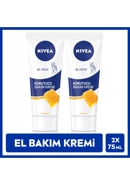 NIVEA Koruyucu El Bakım Kremi Balmumu75mlx2Adet