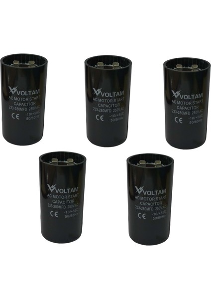 233-280 Mf 5' Li Paket 250 Volt Ac Ilk Devre Hareketi Kondansatör