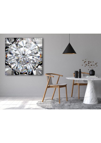 Elmas Temperli Cam Duvar Tablosu fırsatları